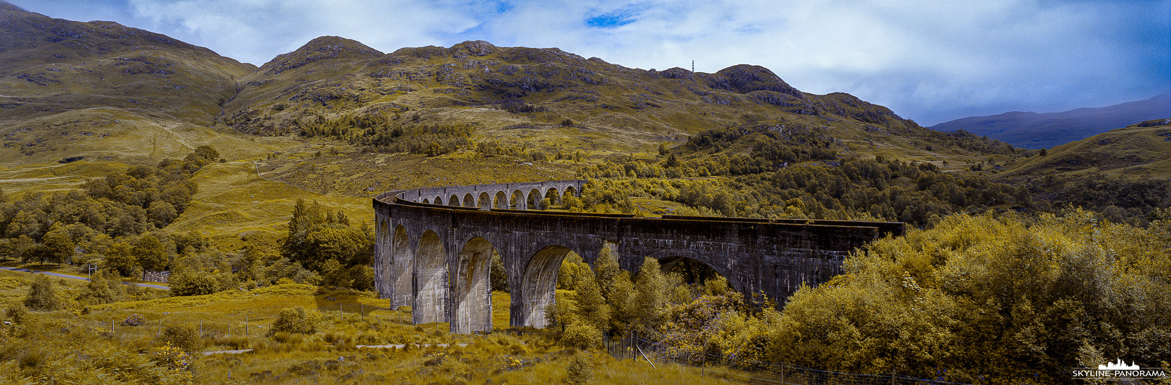 Panorama Glenfinnan Viadukt Schottland (p_01277)