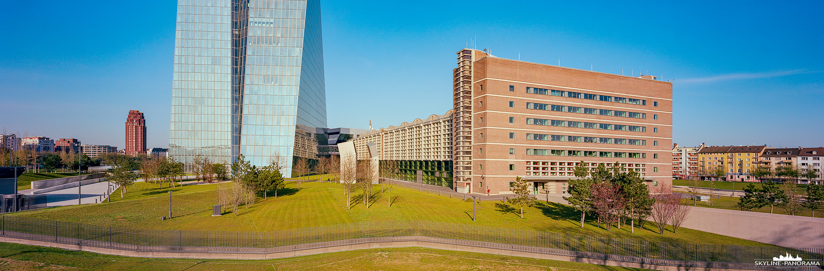 Fotoman 617 - Panorama Frankfurt - Neubau der Europäischen Zentralbank im Osten der Mainmetropole auf dem Grundstück der ehemaligen Frankfurter Großmarkthalle.