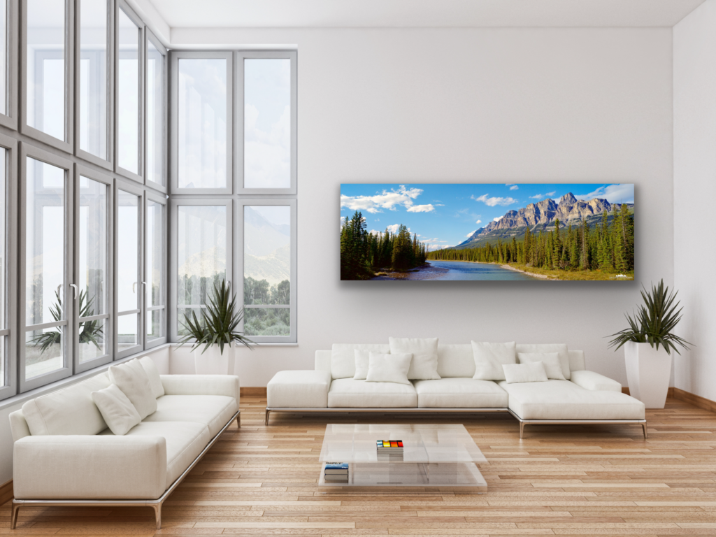 Fine Art Panorama auf Aluträgerplatte - Kanada Castle Mountain